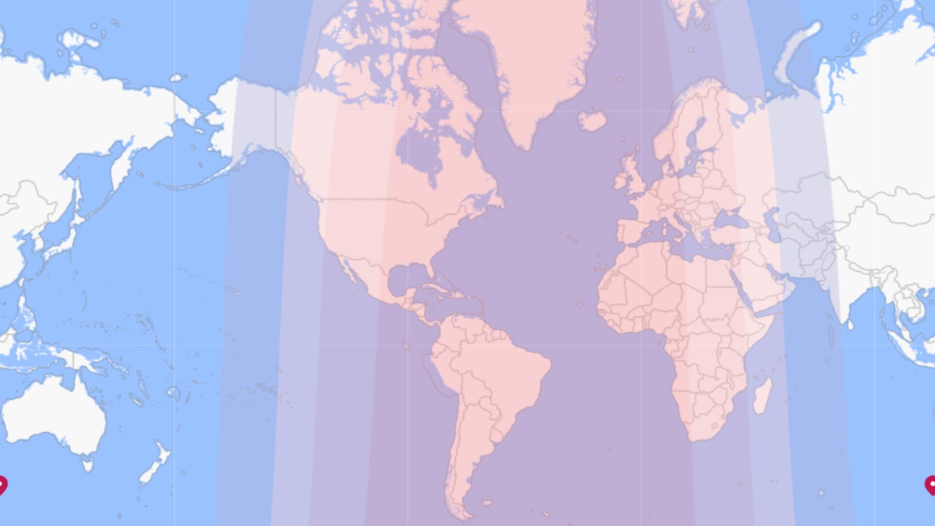 El mapa muestra la parte del planeta donde se verá el eclipse lunar.