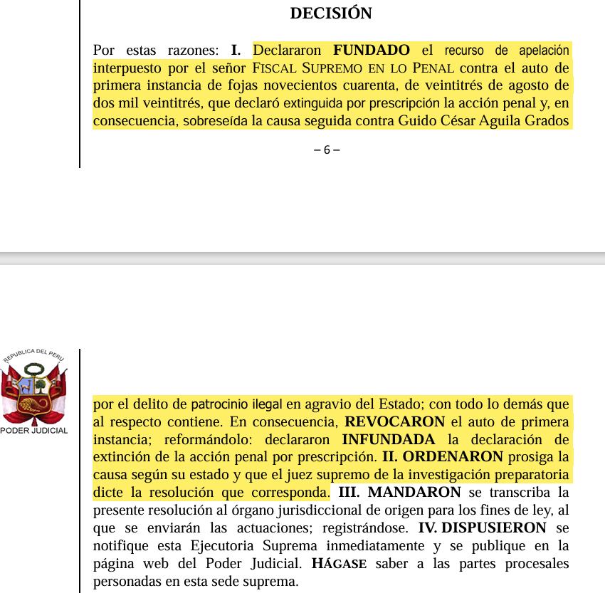 Ordenan que Guido Águila siga siendo procesado por patrocinio ilegal