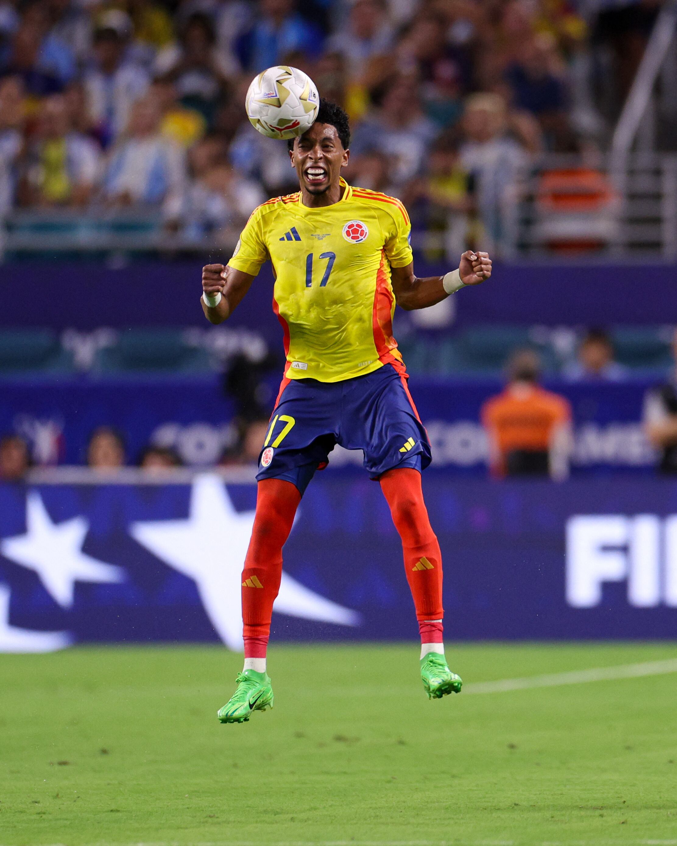 Johan Mojica fue titular con la selección Colombia en el partido de la final de la Copa América Estados Unidos 2024 - crédito Nathan Ray Seebeck / USA TODAY Sports