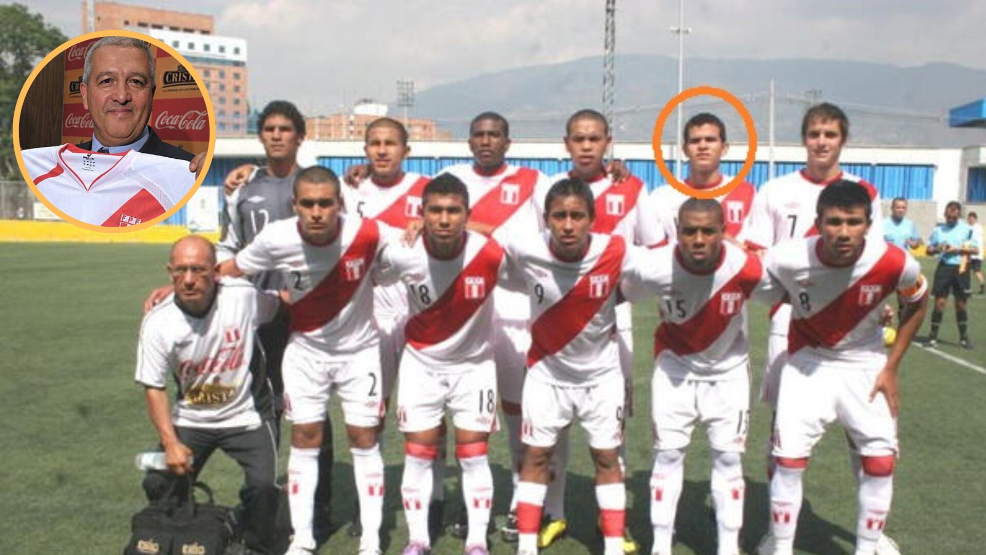 Osnar Noronha dentro del equipo de la selección peruana sub 20 dirigida por el uruguayo Gustavo Ferrín.