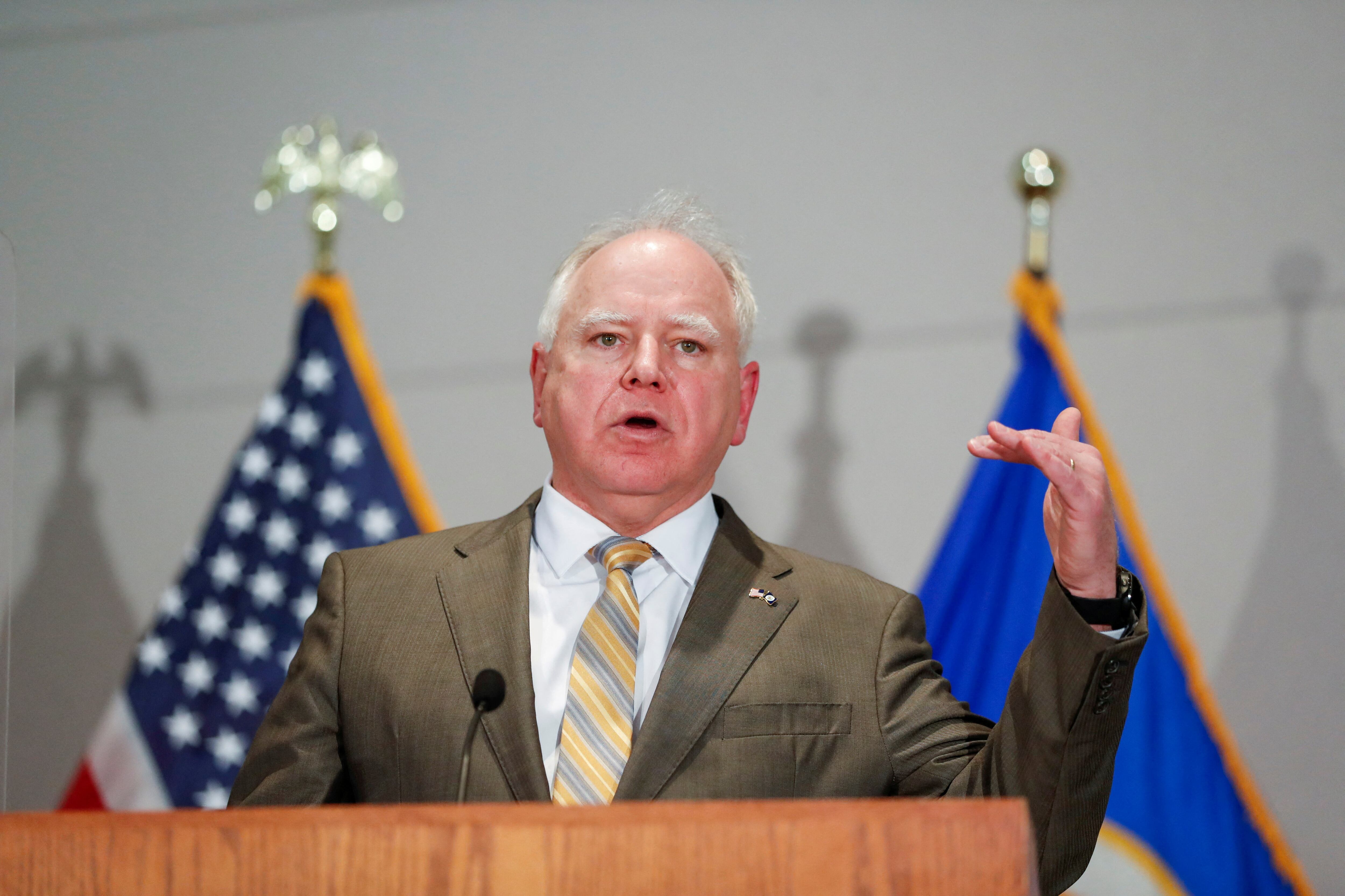 Tim Walz el elegido por Kamala Harris para acompañarla en la fórmula demócrata. REUTERS/Eric Miller/File Photo