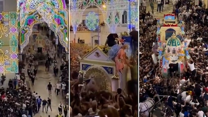 La violenta fiesta italiana de la Madonna della Bruna, donde al final la multitud puede destrozar la carroza triunfal
