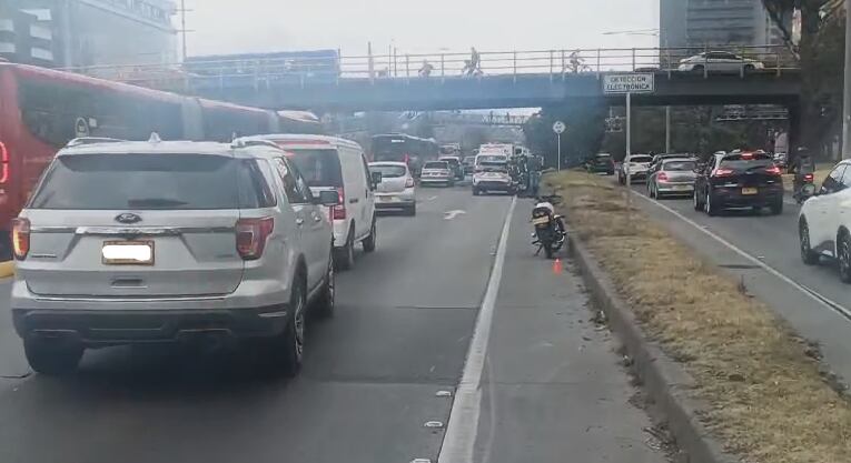 Se presentó un siniestro vial en la calle 116 con Autopista Norte, así lo registró la Secretaria de Movilidad - crédito @BogotaTransito / X