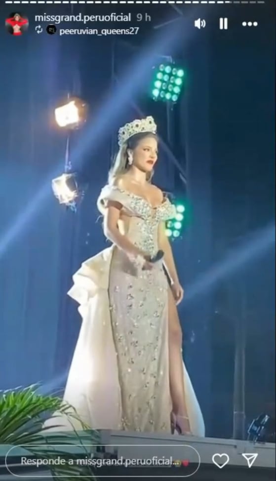 Luciana Fuster rompió en llanto luego de entregar su corona en la final del Miss Grand Perú 2024