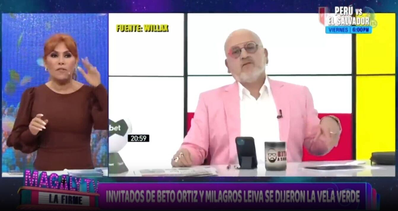 Beto Ortiz se queja de Willax por invitados de Milagros Leiva: “Es un canal tan democrático que a veces da náuseas”. (Captura: Magaly TV La Firme)