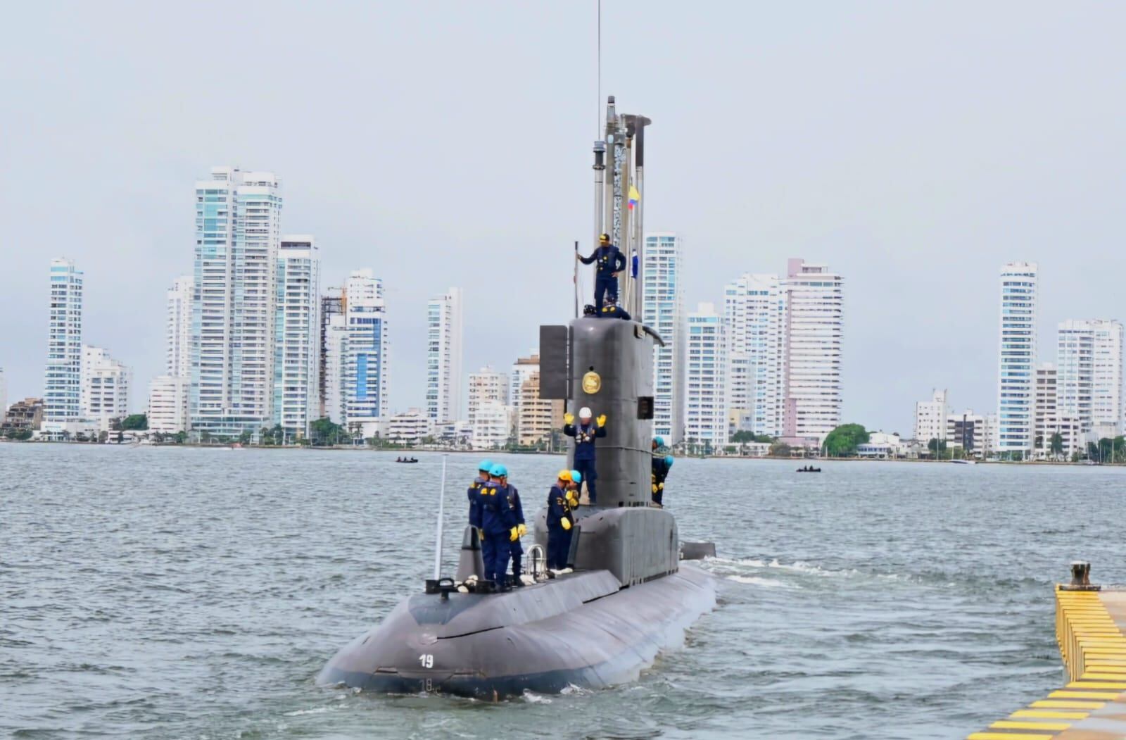 Esta nave submarina tiene más de 50 años al servicio del poder naval de Colombia