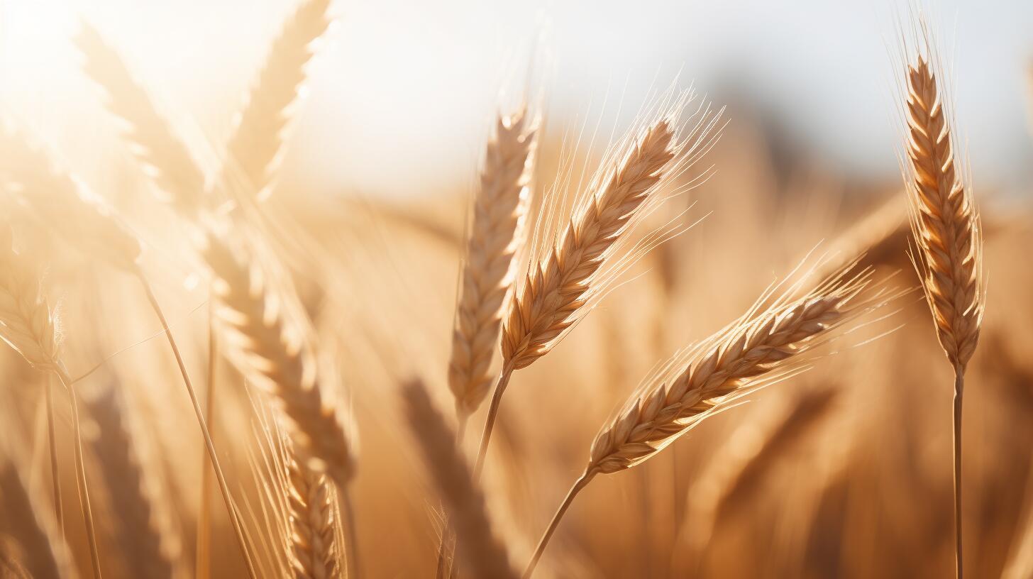 Vista cercana de espigas de trigo en un campo, ilustrando el proceso agrícola desde el cultivo hasta la cosecha. La imagen enfoca los granos de trigo, precursores esenciales de la harina, y destaca la belleza natural y la importancia del trigo en la agricultura. Representa el ciclo de vida del cultivo y su contribución fundamental a la industria alimentaria. (Imagen ilustrativa Infobae)