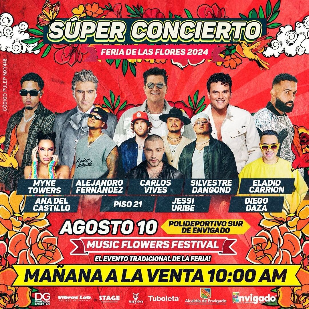 Conozca los artistas que se presentarán en el Superconcierto de la Fería de las Flores - crédito @diomargarcia1/Instagram