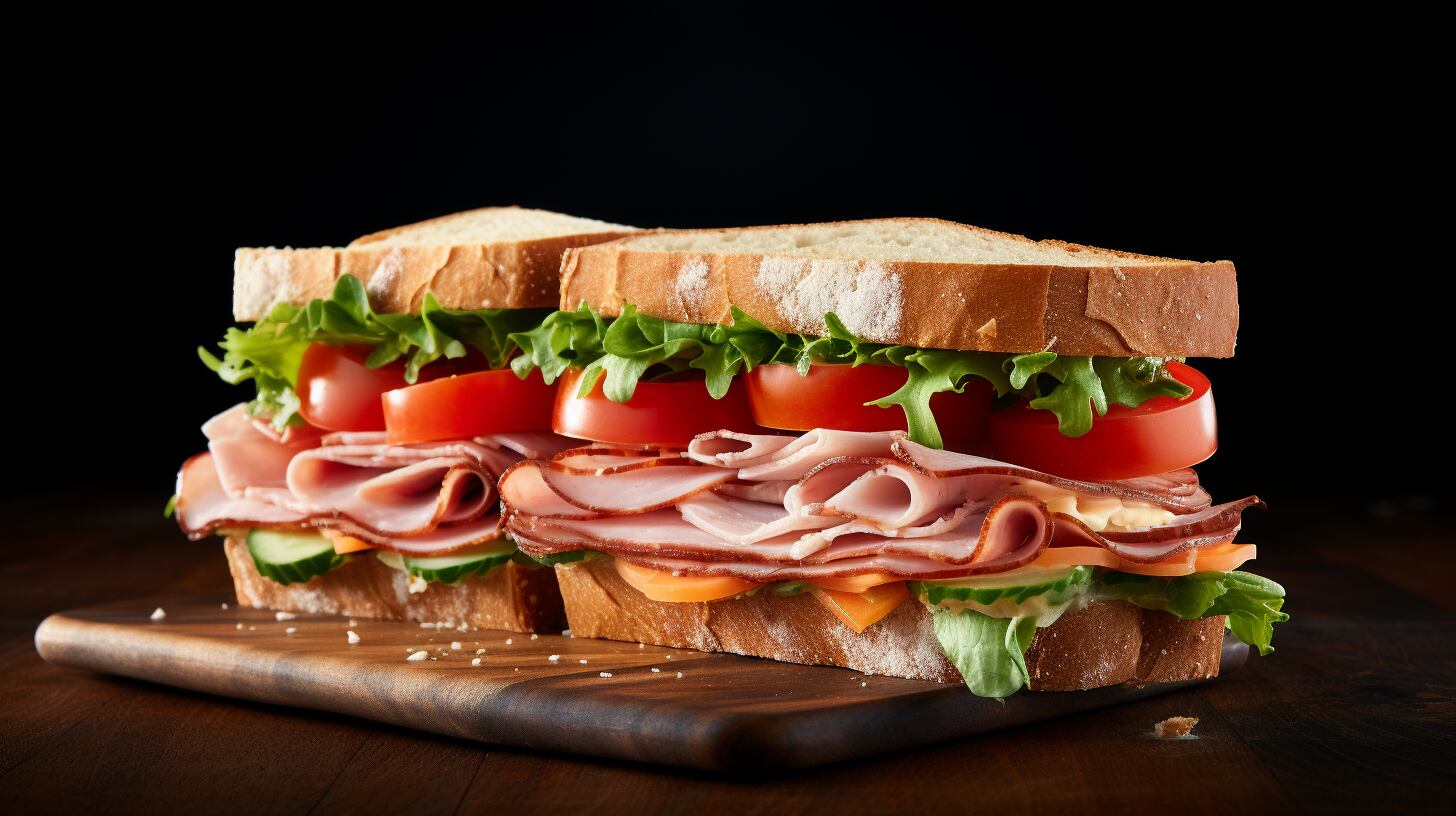 Imagen de un suculento sandwich de jamón en pan blanco, destacando su simplicidad y sabor tradicional. - (Imagen ilustrativa Infobae)