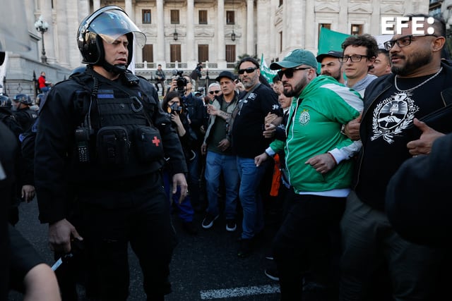 Protestas y enfrentamientos, en la protesta de la semana pasada contra el veto presidencial
