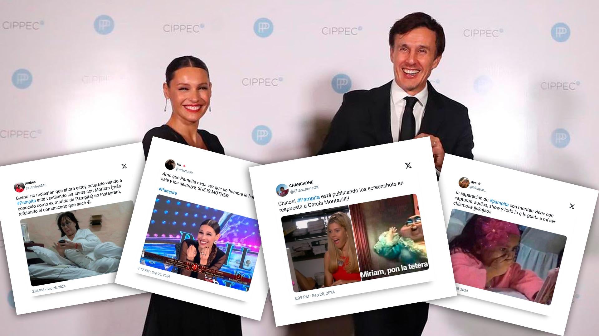 Memes de la ruptura Pampita y García Moritán