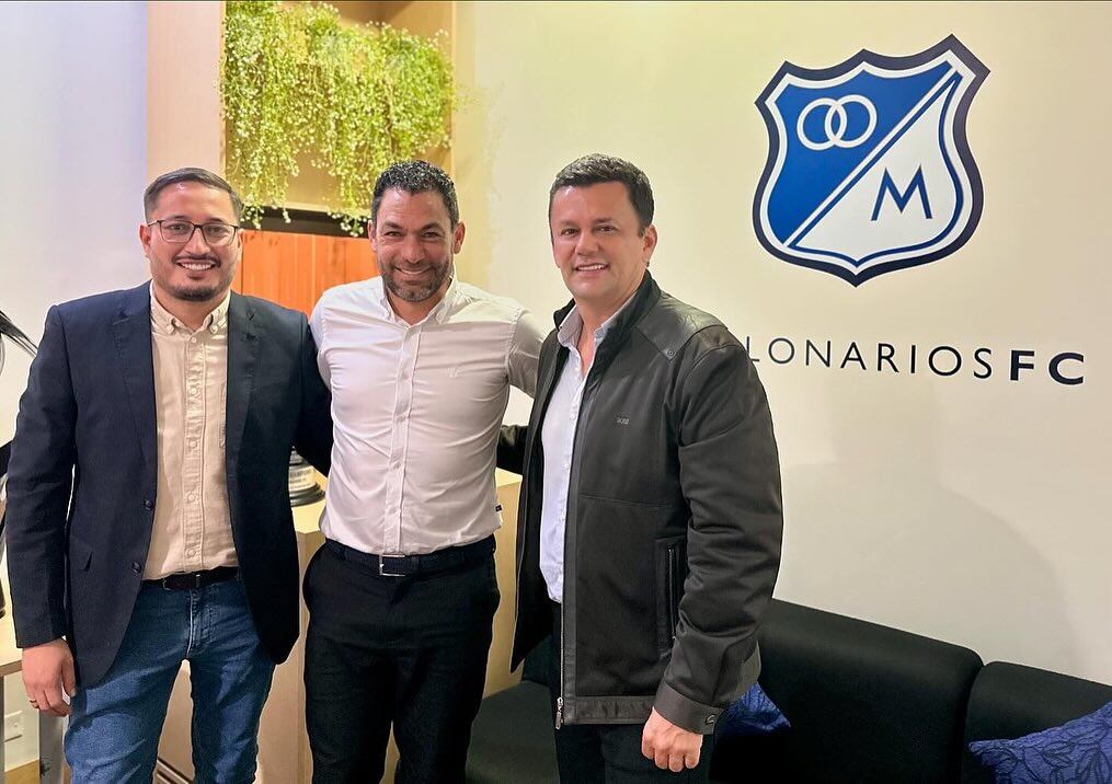 El director deportivo de Millonarios se reunió con los dirigentes encargados de manejar el Bello Horizonte - Rey Pele para confirmar a Villavicencio como sede alterna - crédito @idermeta_oficial / Instagram