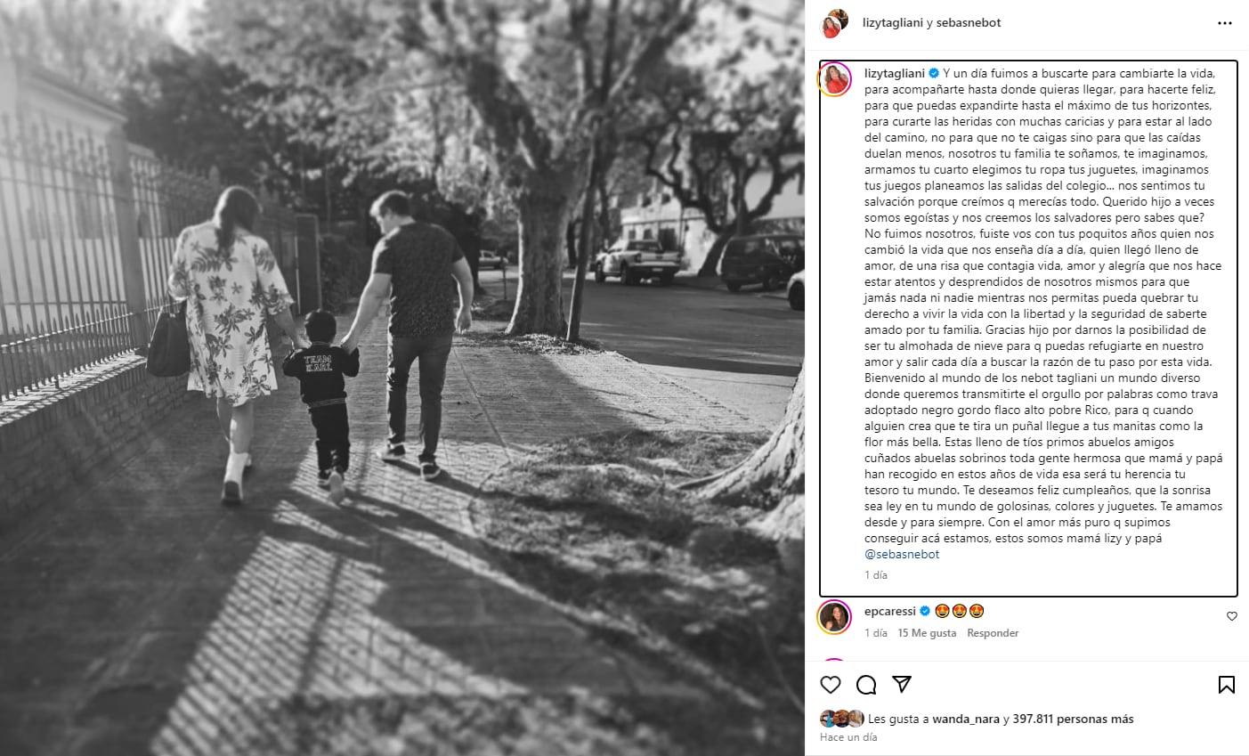 Lizy Tagliani, a corazón abierto sobre el primer cumpleaños con su hijo Tati: “Él vino a cambiar nuestras vidas”