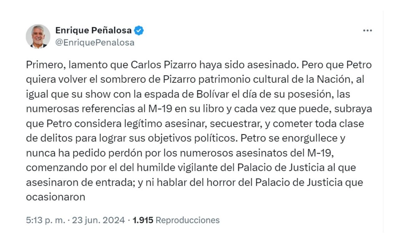 Enrique Peñalosa y sus duros dardos a Gustavo Petro