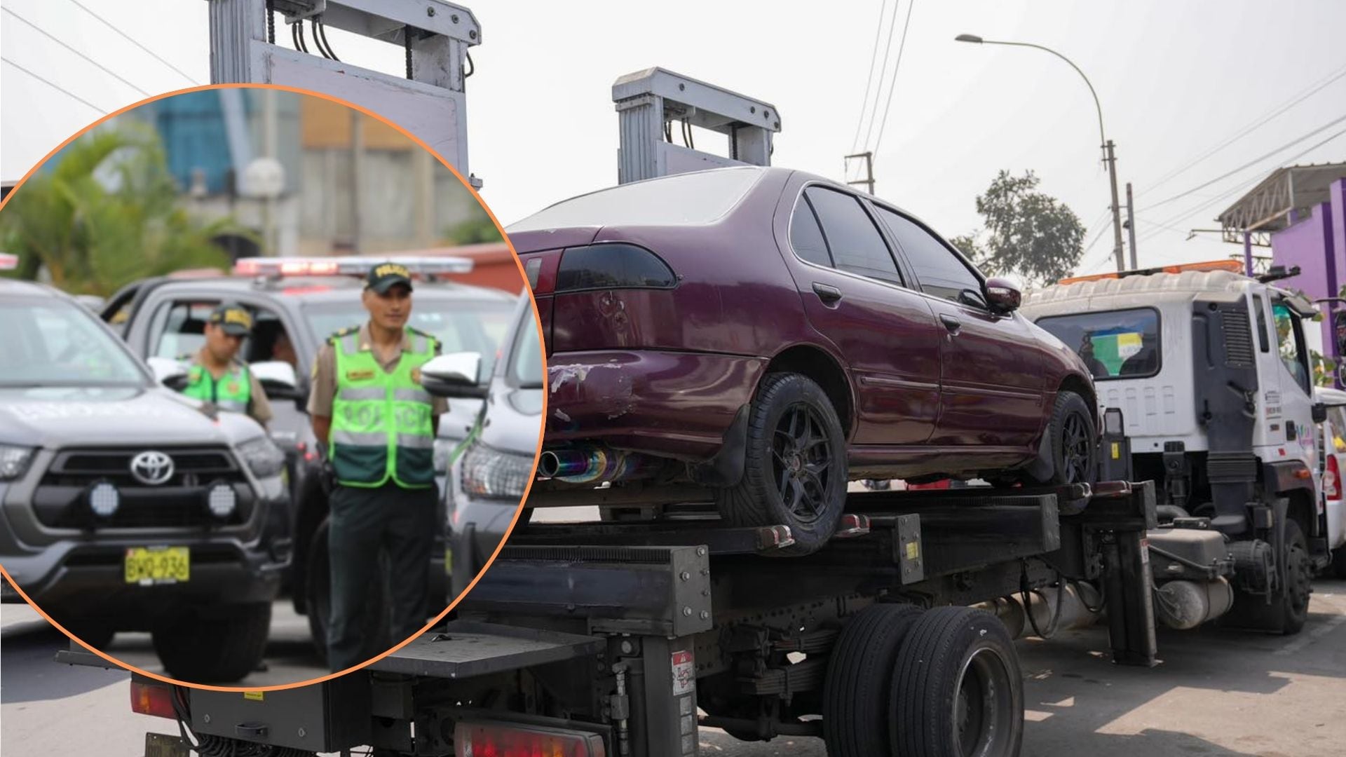  “Me fui a tomar desayuno”: policías infringen la ley al estacionar mal sus vehículos y se excusan