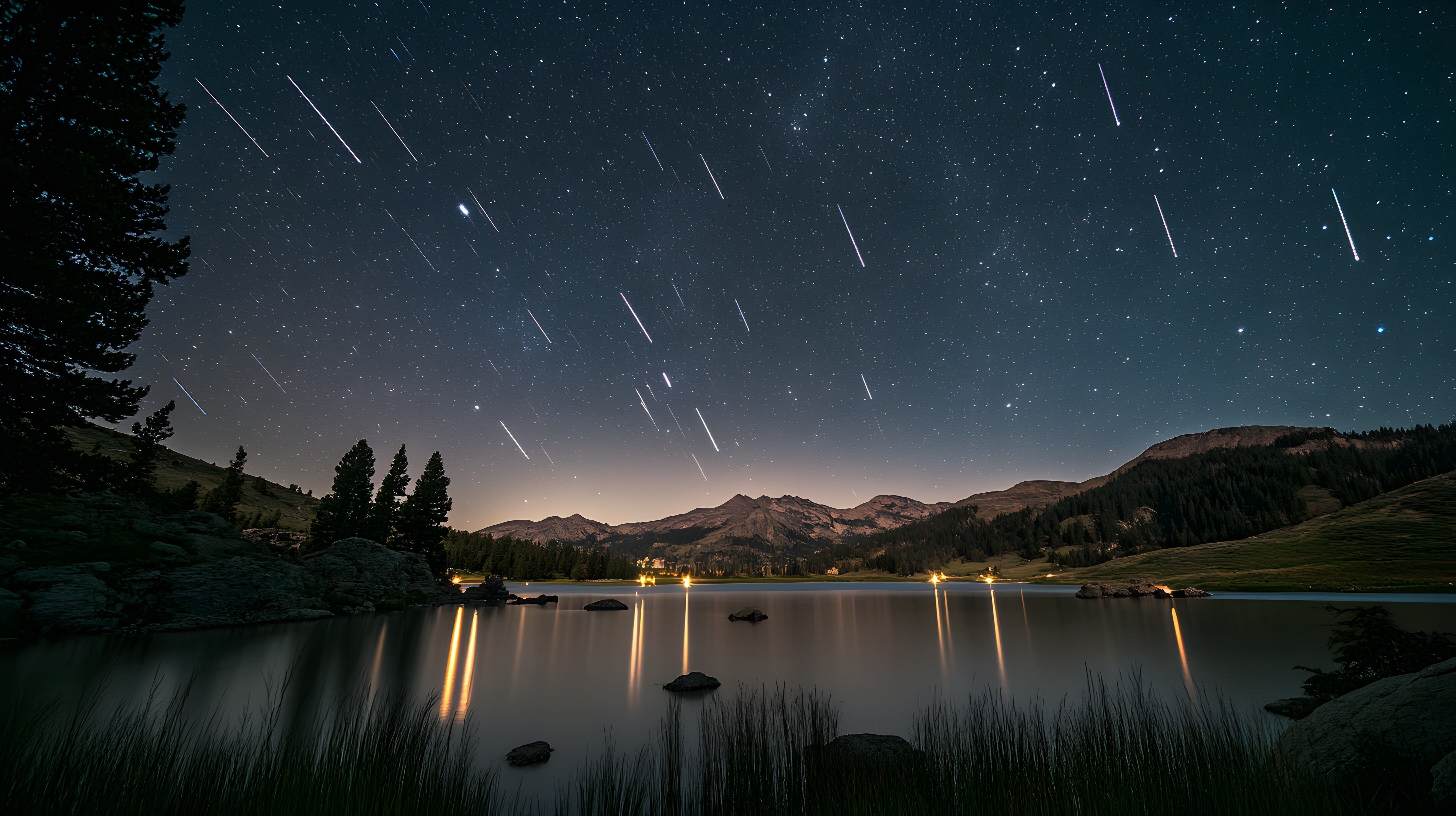 Ejemplo de la Lluvia de Perseidas en la naturaleza (ShutterStock España)