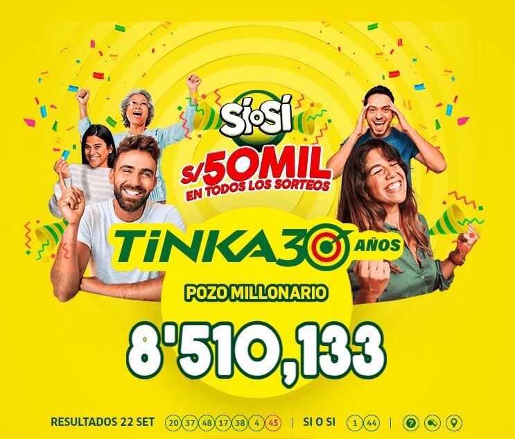 La Tinka: video de la jugada ganadora y resultados del sorteo del domingo 22 de setiembre de 2024. (Captura: Tinka)