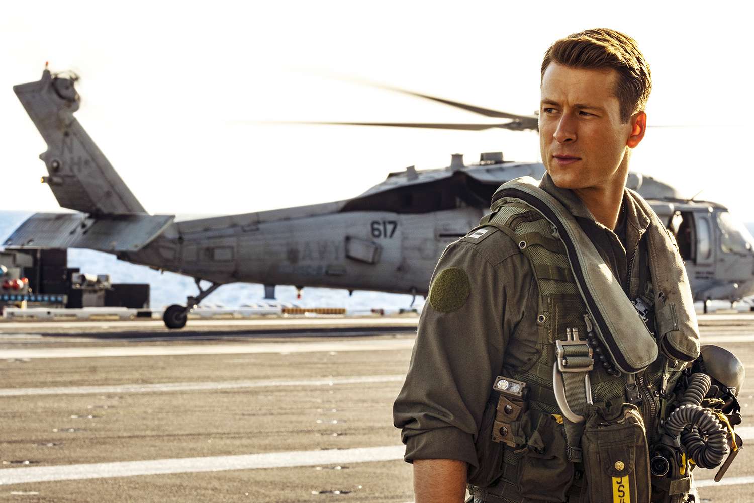 Glen Powell en Top Gun: Maverick