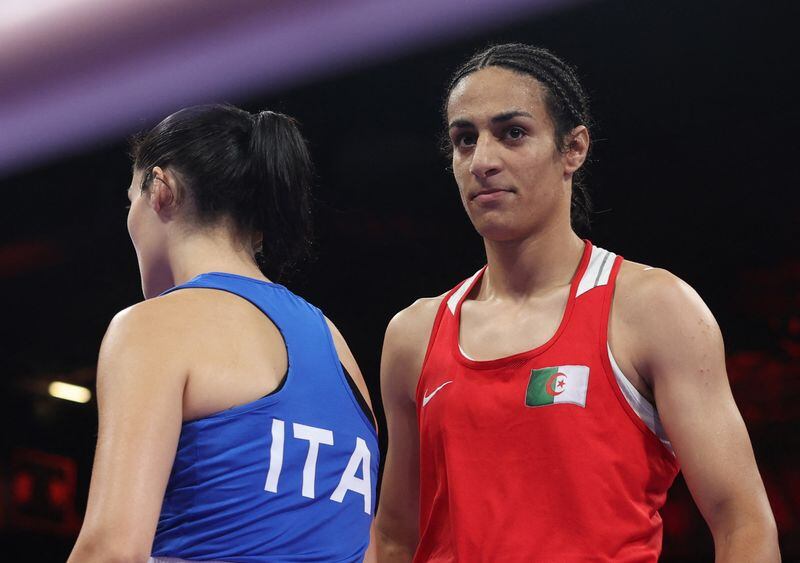 Imane Khelif venció a Angela Carini en su presentación en los Juegos Olímpicos de París 2024 (REUTERS/Isabel Infantes)