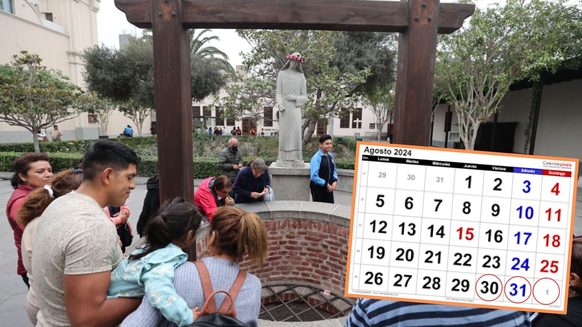 El próximo viernes 30 de agosto será feriado en el Perú en homenaje a Santa Rosa de Lima.