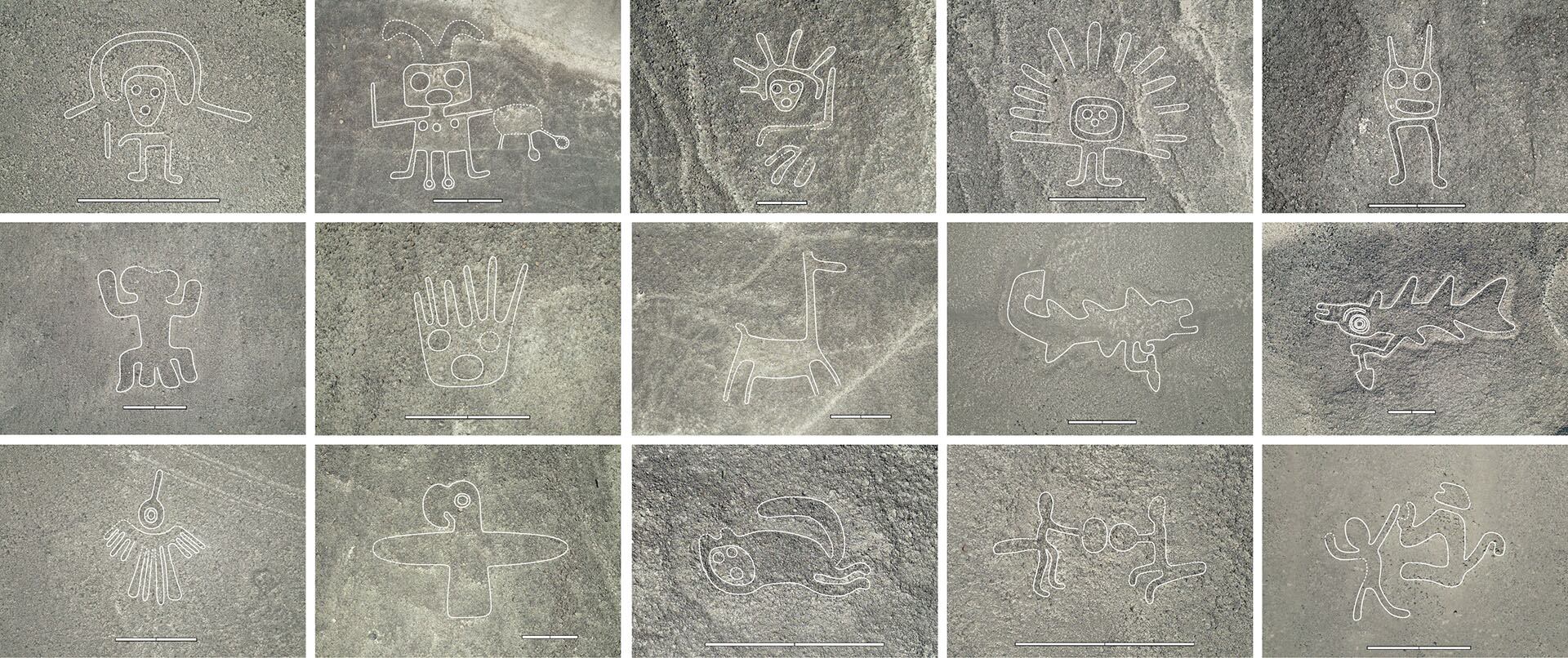 Figuras identificadas en el desierto de Nazca, Perú