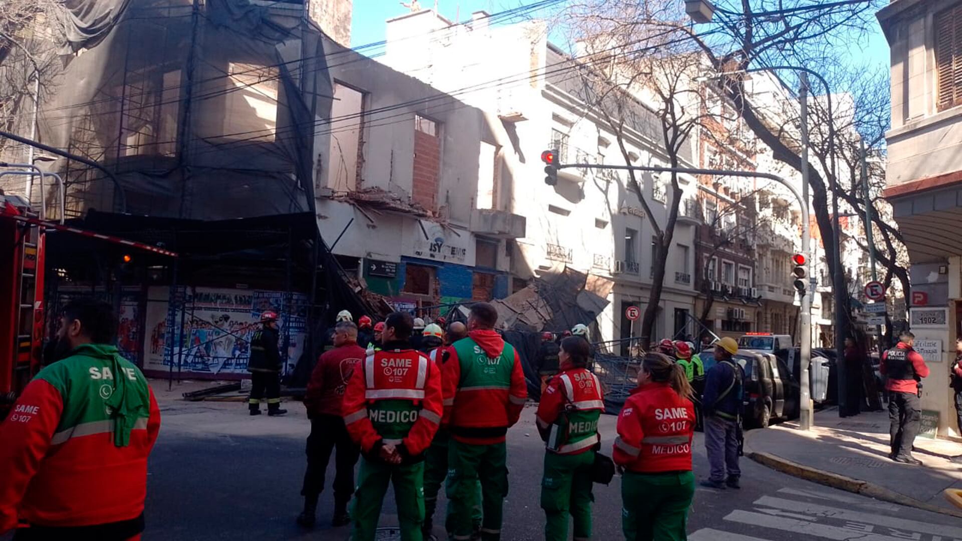 Derrumbre cerca del Congreso