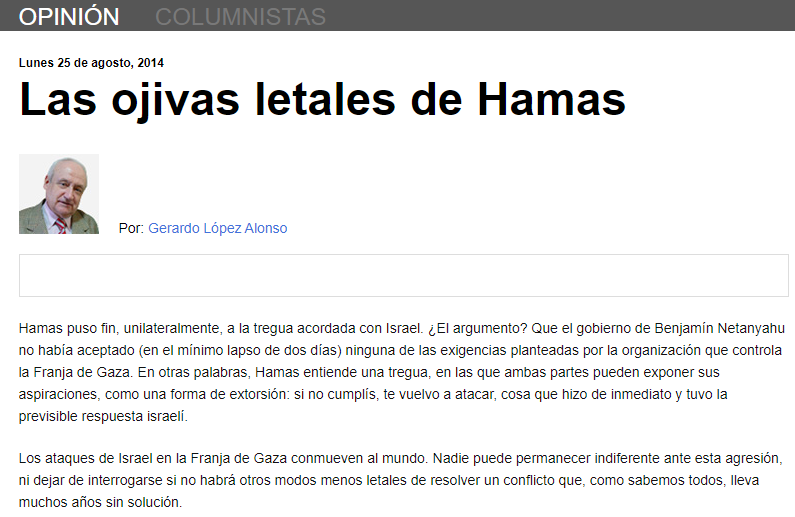 Gerardo López Alonso Israel Hamas