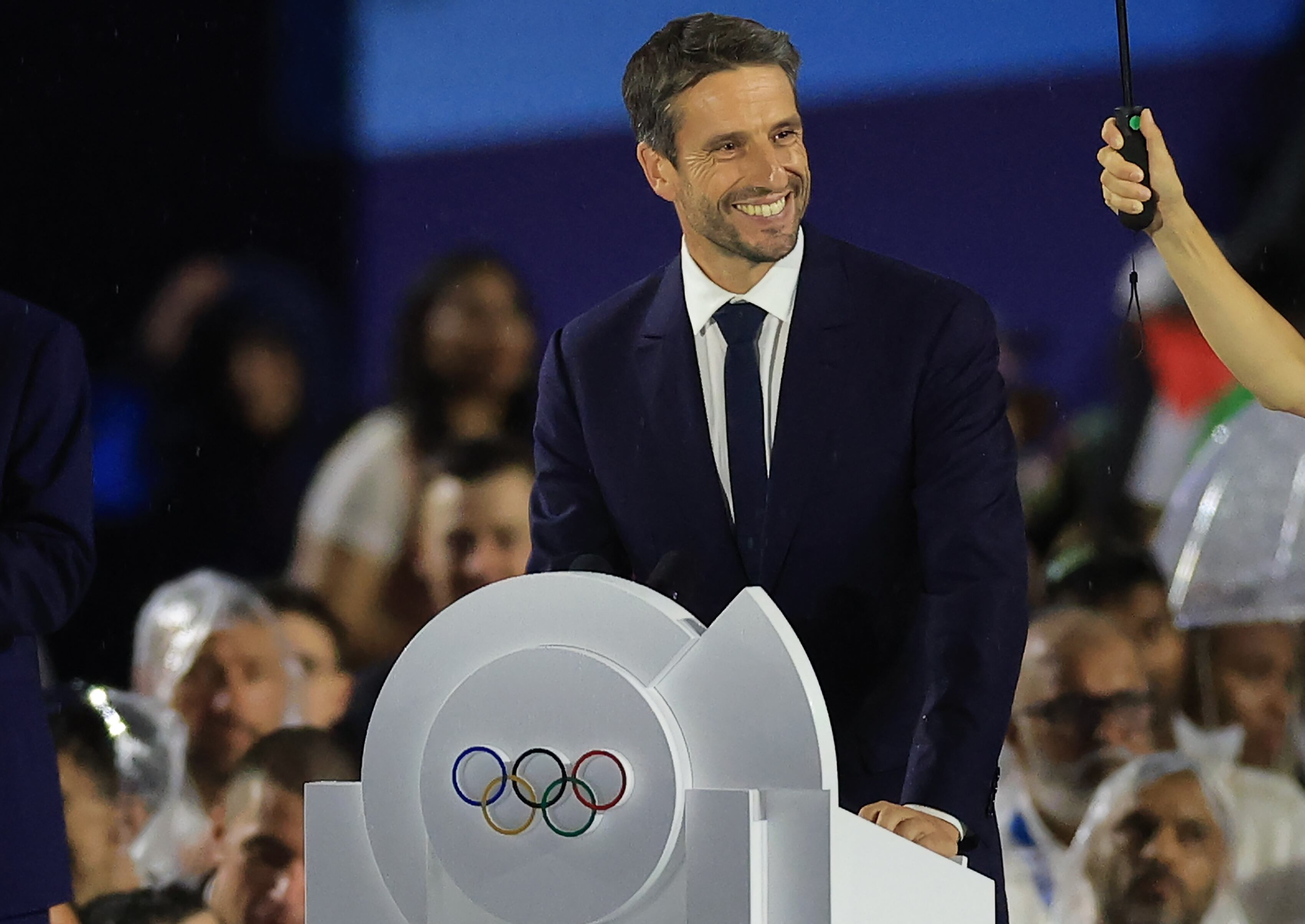 El presidente de París 2024, Tony Estanguet, habló tras la polémica que se generó con el show durante la apertura (EFE/EPA/MARTIN DIVISEK) 