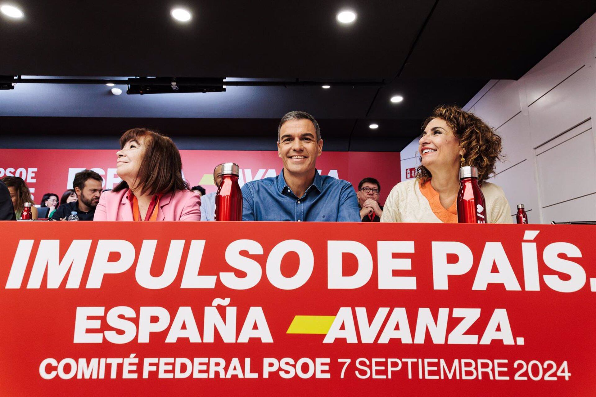 El presidente del Gobierno y Secretario General del PSOE, Pedro Sánchez, durante la reunión del Comité Federal del PSOE, en la sede federal del PSOE, a 7 de septiembre de 2024, en Madrid. (Carlos Luján/Europa Press)
