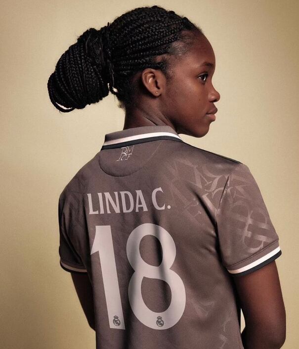 Linda Caicedo seguirá usando el número 18 en el Real Madrid Femenino durante la temporada 2024/2025 del fútbol europeo - crédito Adidas