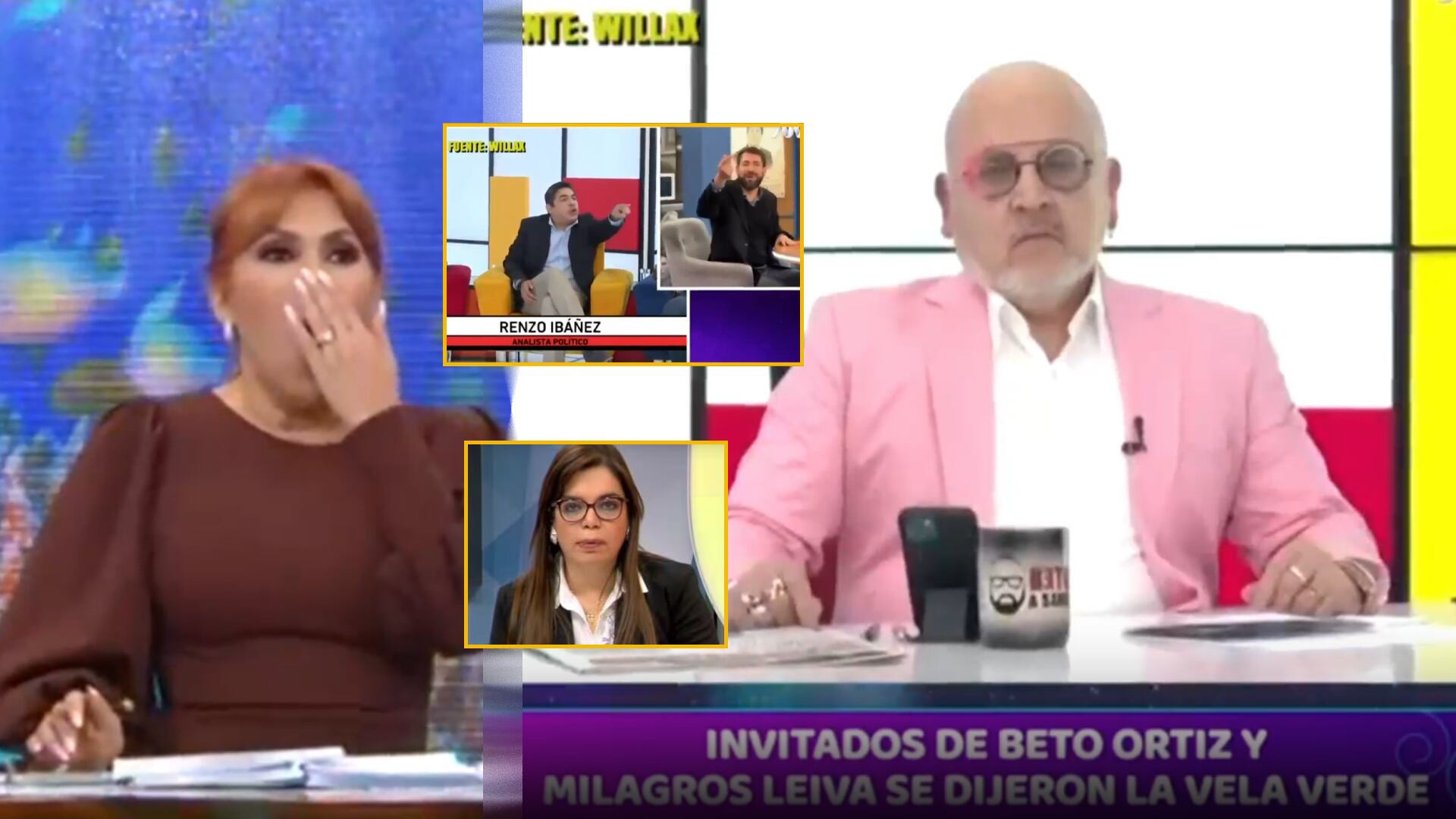 Beto Ortiz se queja de Willax por invitados de Milagros Leiva: “Es un canal tan democrático que a veces da náuseas”. (Captura: Magaly TV La Firme)