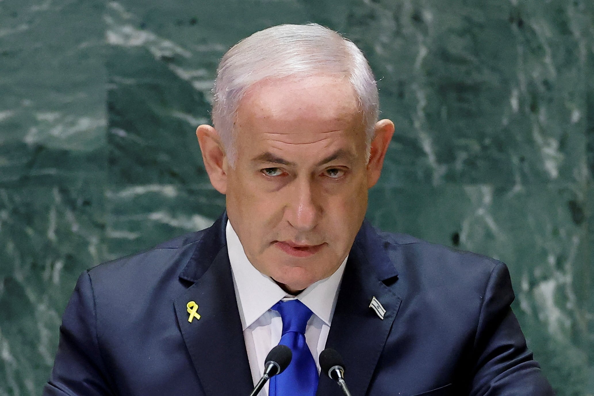 Benjamin Netanyahu habló ante la Asamblea General de la ONU (REUTERS/Eduardo Munoz)