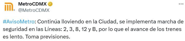 Avance en tiempo real de las diversas líneas del STC capitalino.