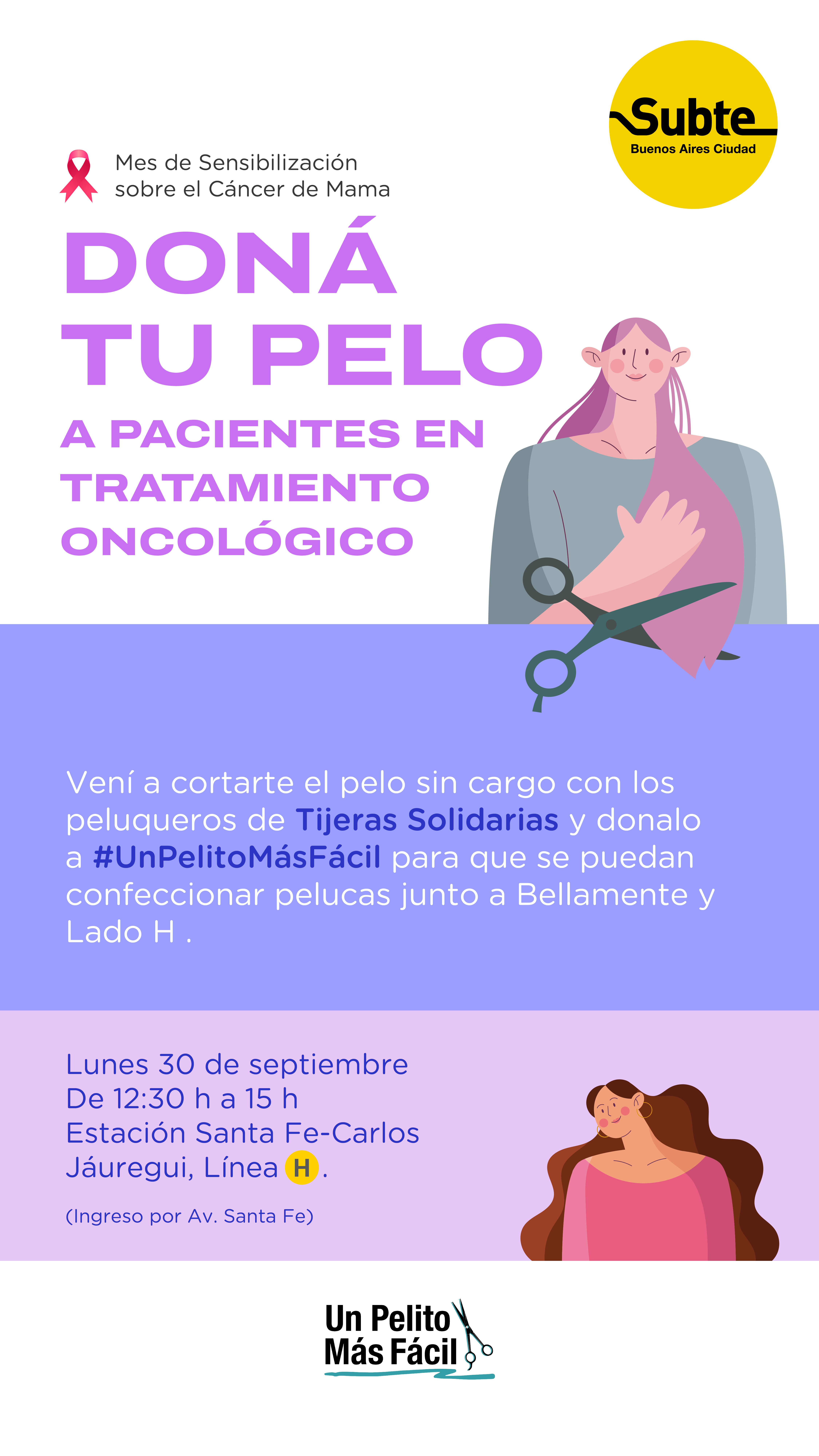 #UnPelitoMásFácil la campaña solidaria que se realizará en el subte este lunes