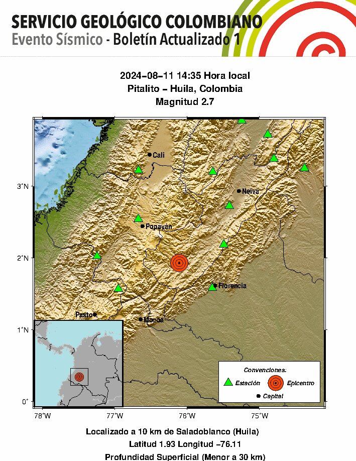 Temblor en Colombia