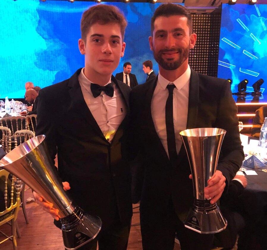 Franco Colapinto y Pechito López en la gala de la FIA de 2019 