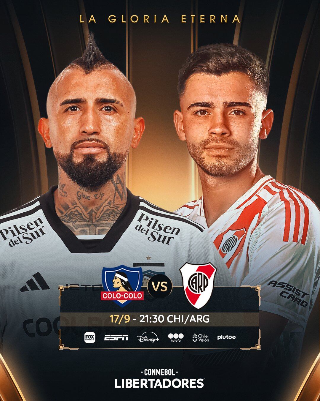 Anuncio del Colo Colo vs River Plate por Copa Libertadores 2024. - créditos: Conmebol