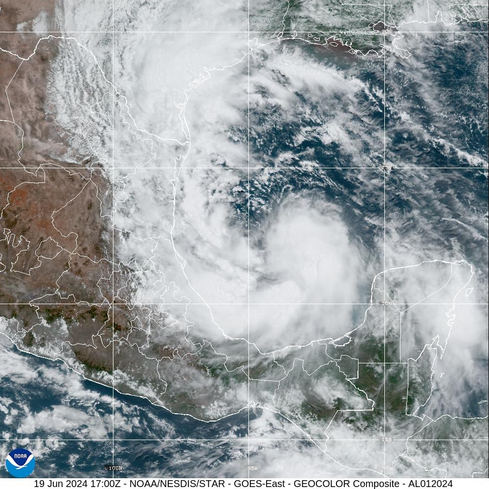 La tormenta tropical Alberto provocará lluvias de ligeras a intensas. | CNH