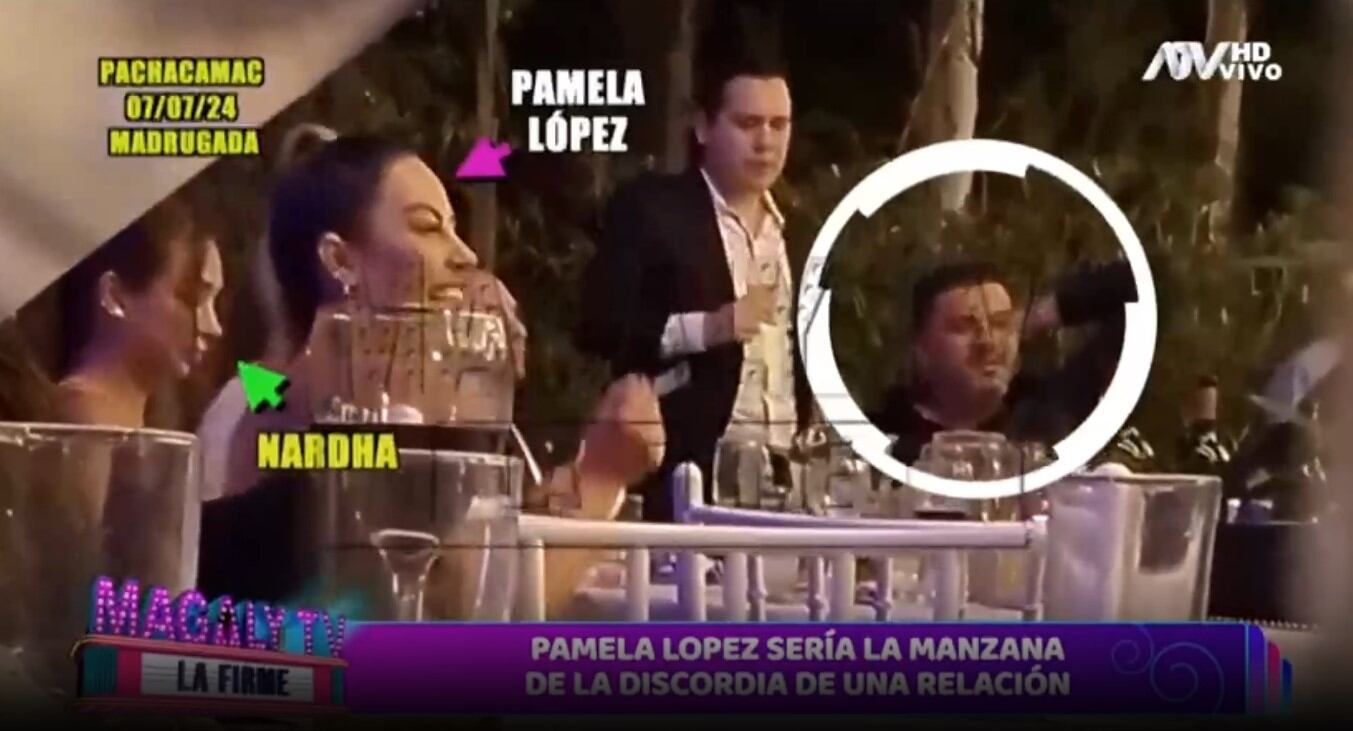 Pamela López traicionó la amistad que tenía con Nardha Velarde, esposa de su romance clandestino. (Captura: Magaly TV La Firme)