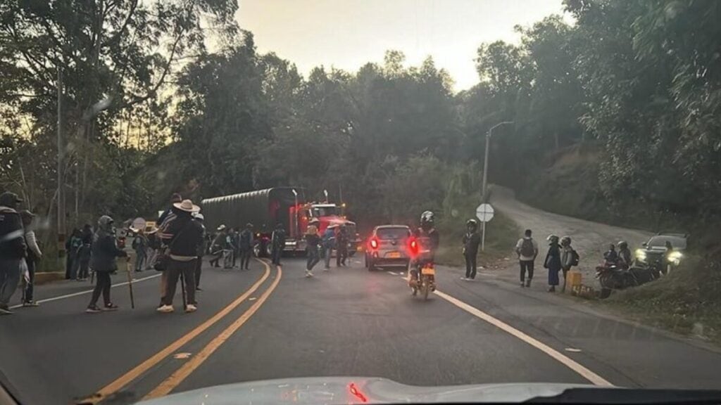 Más de 40 bloqueos se han registrado en La Vía Panamericana, durante el presente año - crédito @millerfariaso/X