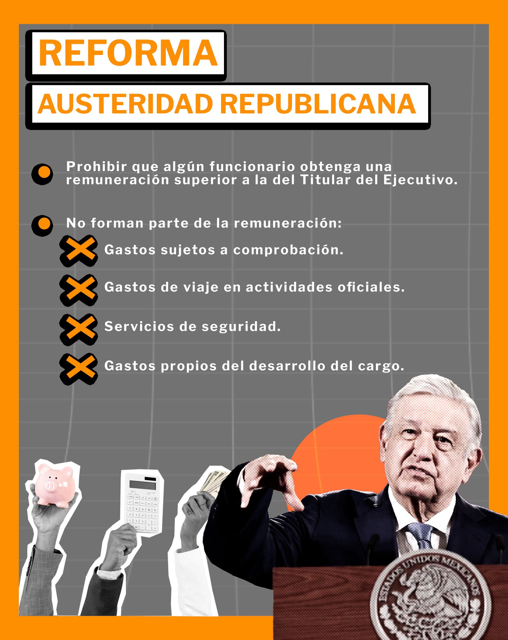 Presidente López Obrador presenta nueva reforma de Austeridad Republicana.