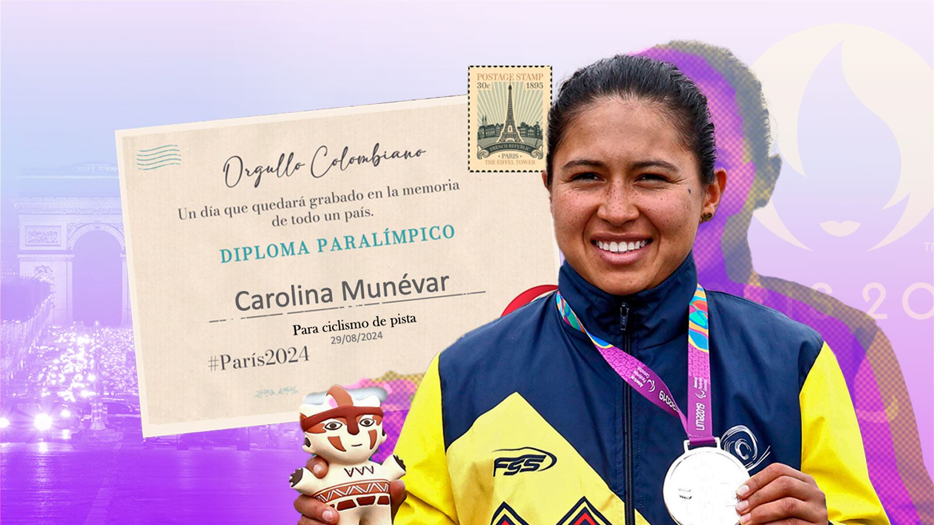 La corredora colombiana Carolina Munevar consigue el primer diploma en los juegos paralímpicos de París 2024 - crédito Jesús Aviles / Infobae