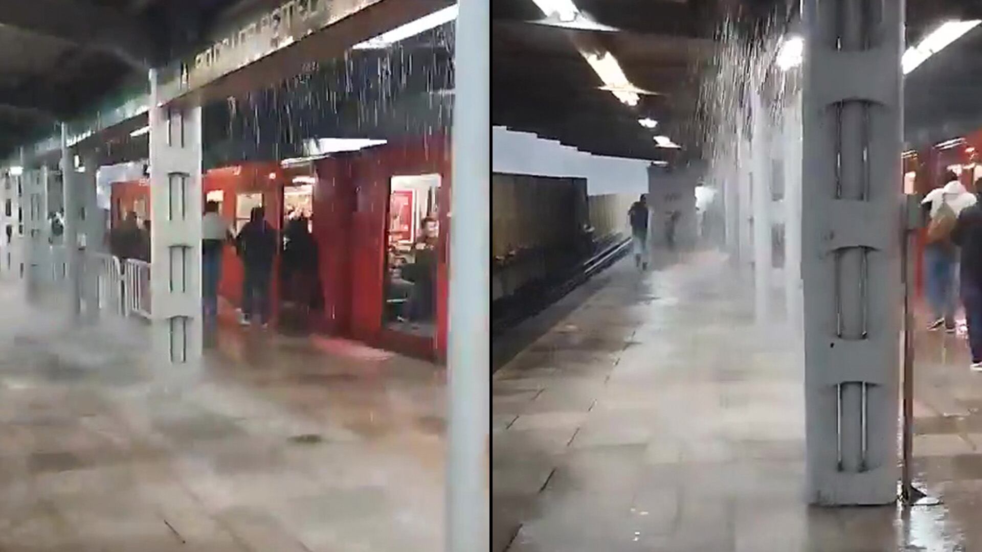 Cascada en Línea B del Metro