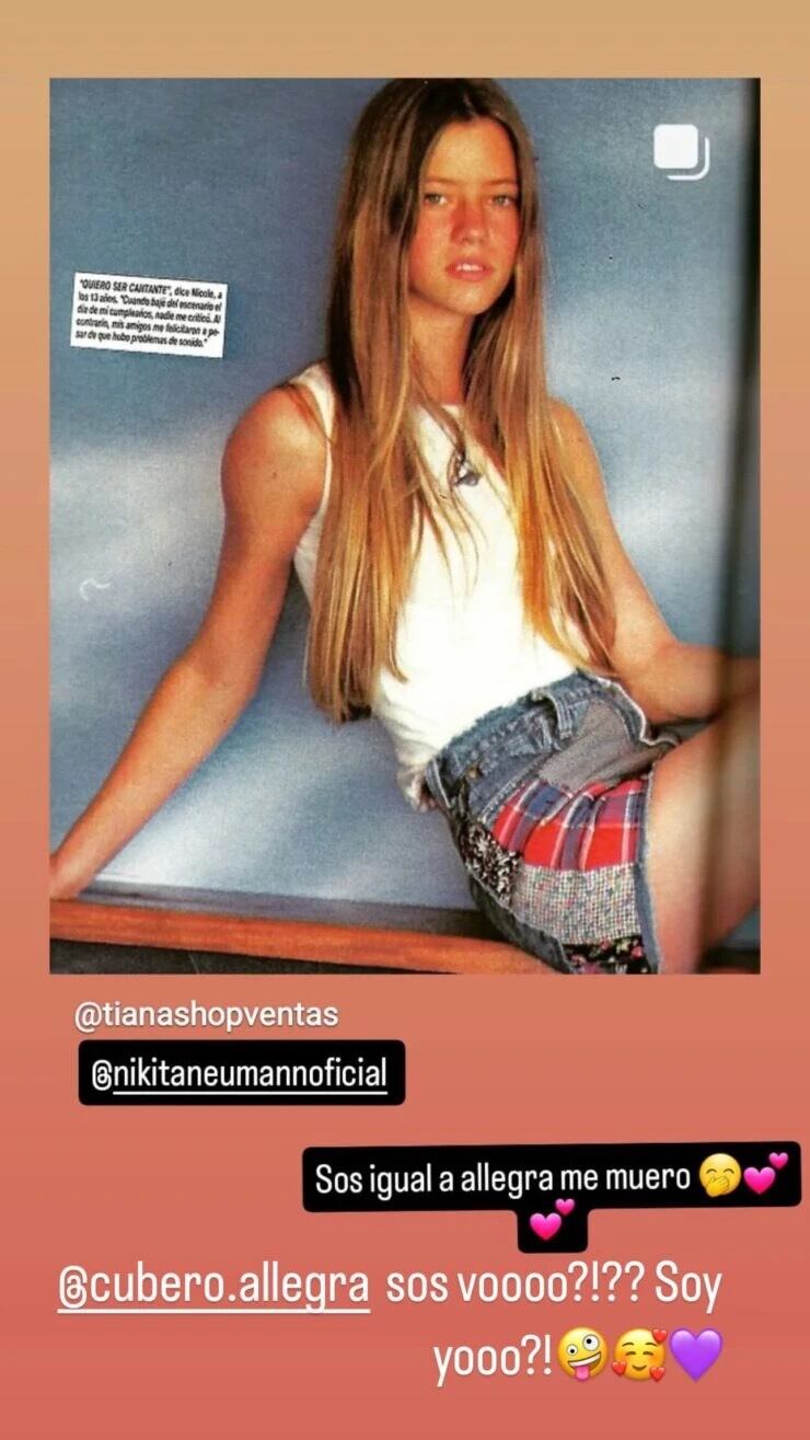 Nicole Neumann y el parecido a su hija Allegra