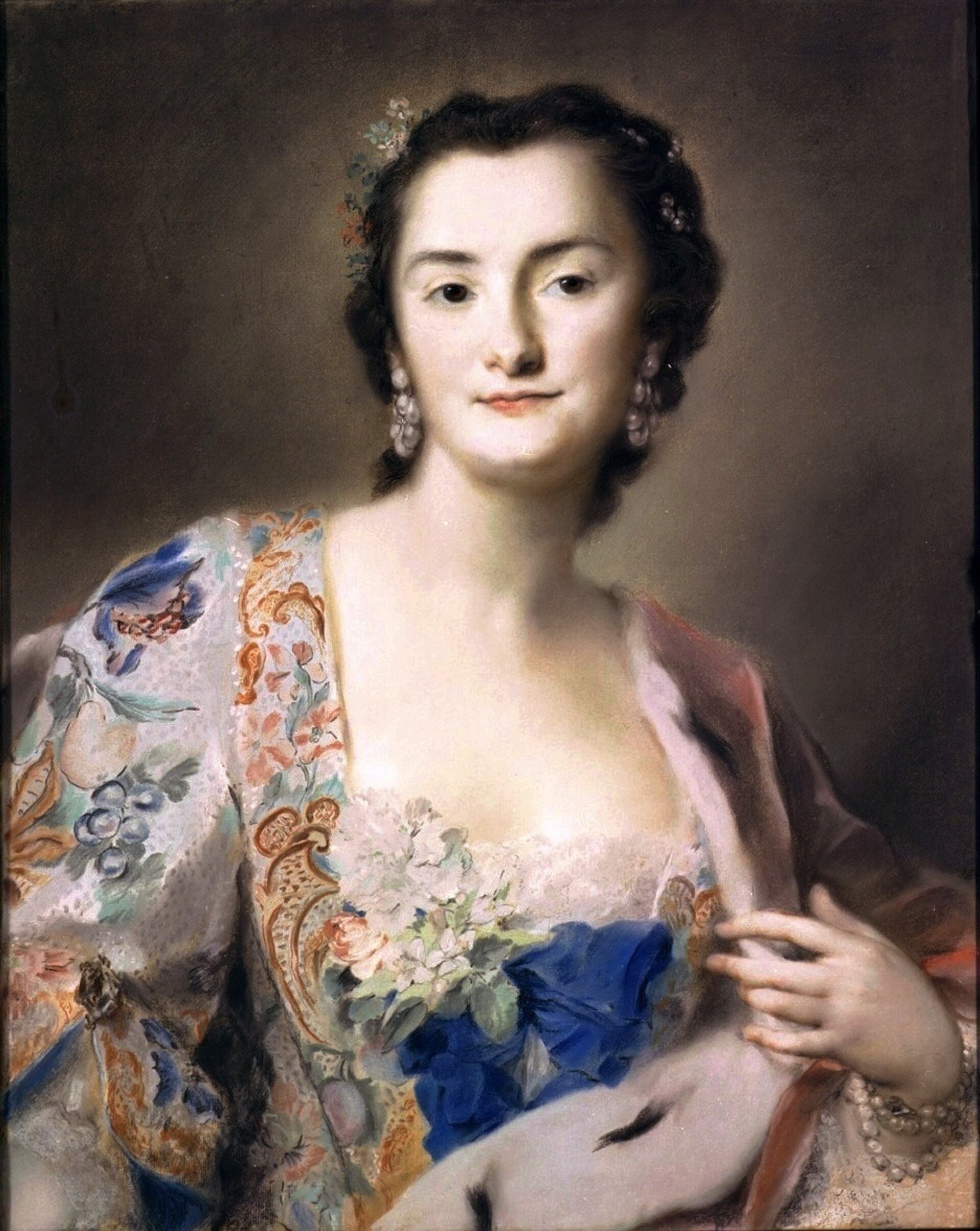 “Retrato de la condesa Anna Katharina Orzelska” (hacia 1730) de Rosalba Carriera