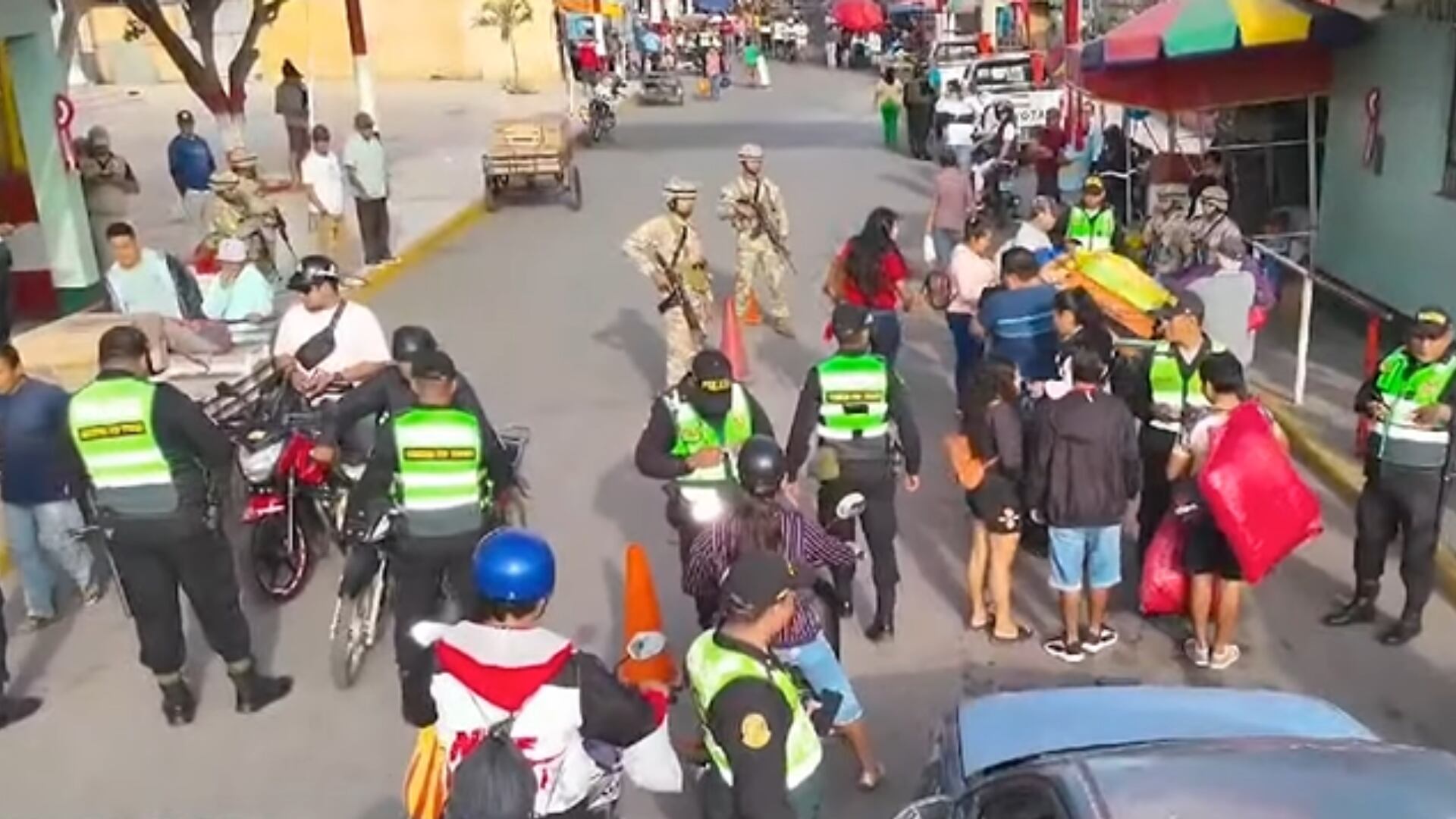 Policía Nacional del Perú intensifica la vigilancia con drones en Tumbes por aumento del flujo de migrantes venezolanos. (Foto: Panamericana TV)