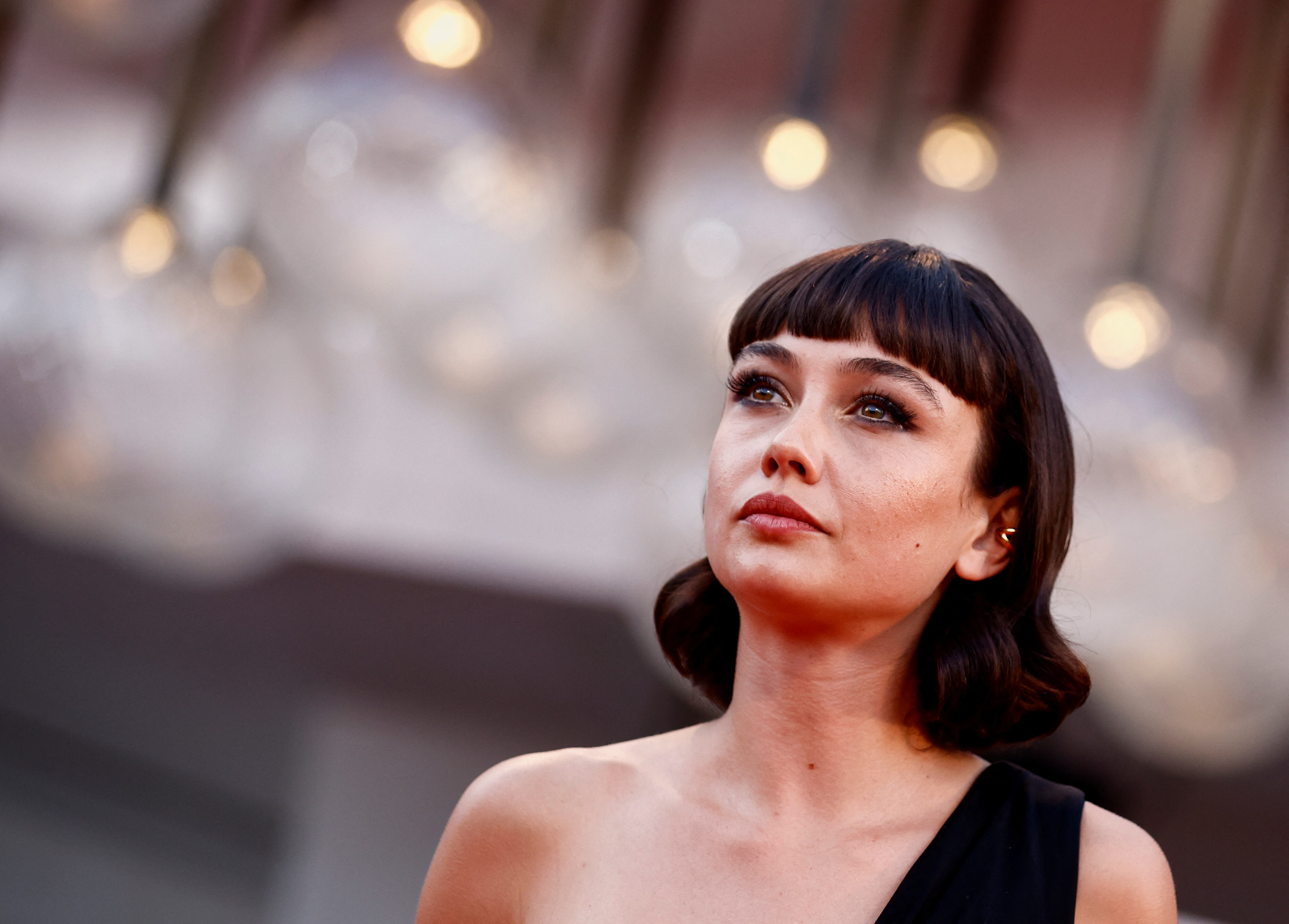 The 79th Venice Film Festival - Premiere screening of the film "Don't Worry Darling" out of competition - Red Carpet Arrivals - Venice, Italy, September 5, 2022 - Sydney Chandler attends. REUTERS/Yara Nardi