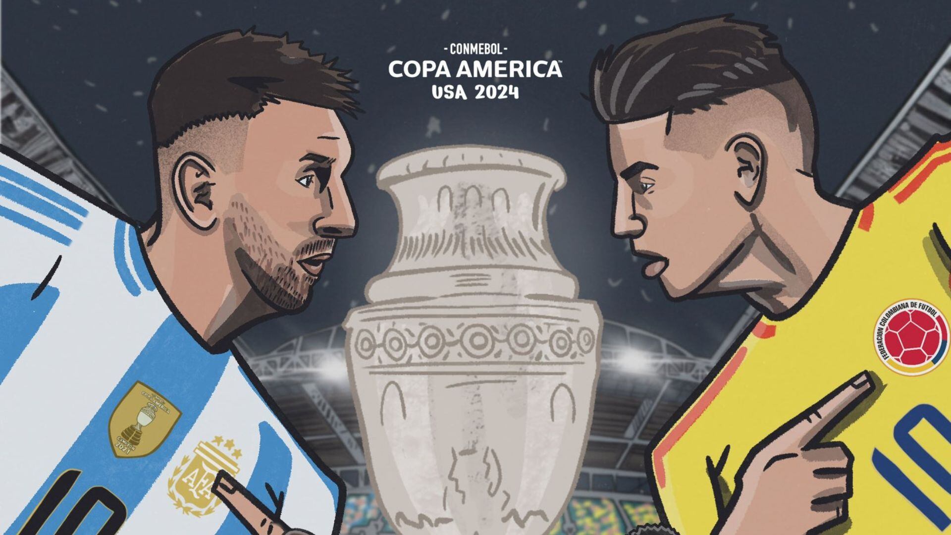 Argentina se medirá con Colombia por el título de la Copa América 2024.