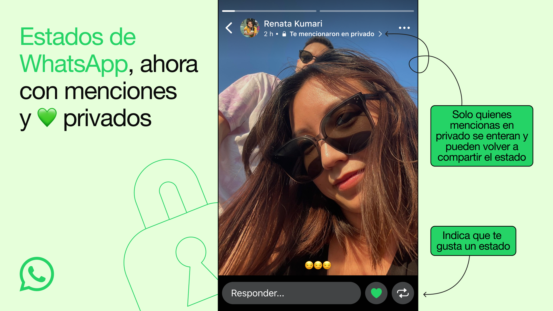 Los estados siguen creciendo en funciones y ahora es posible tener mayor cercanía con los demás contactos. (WhatsApp)