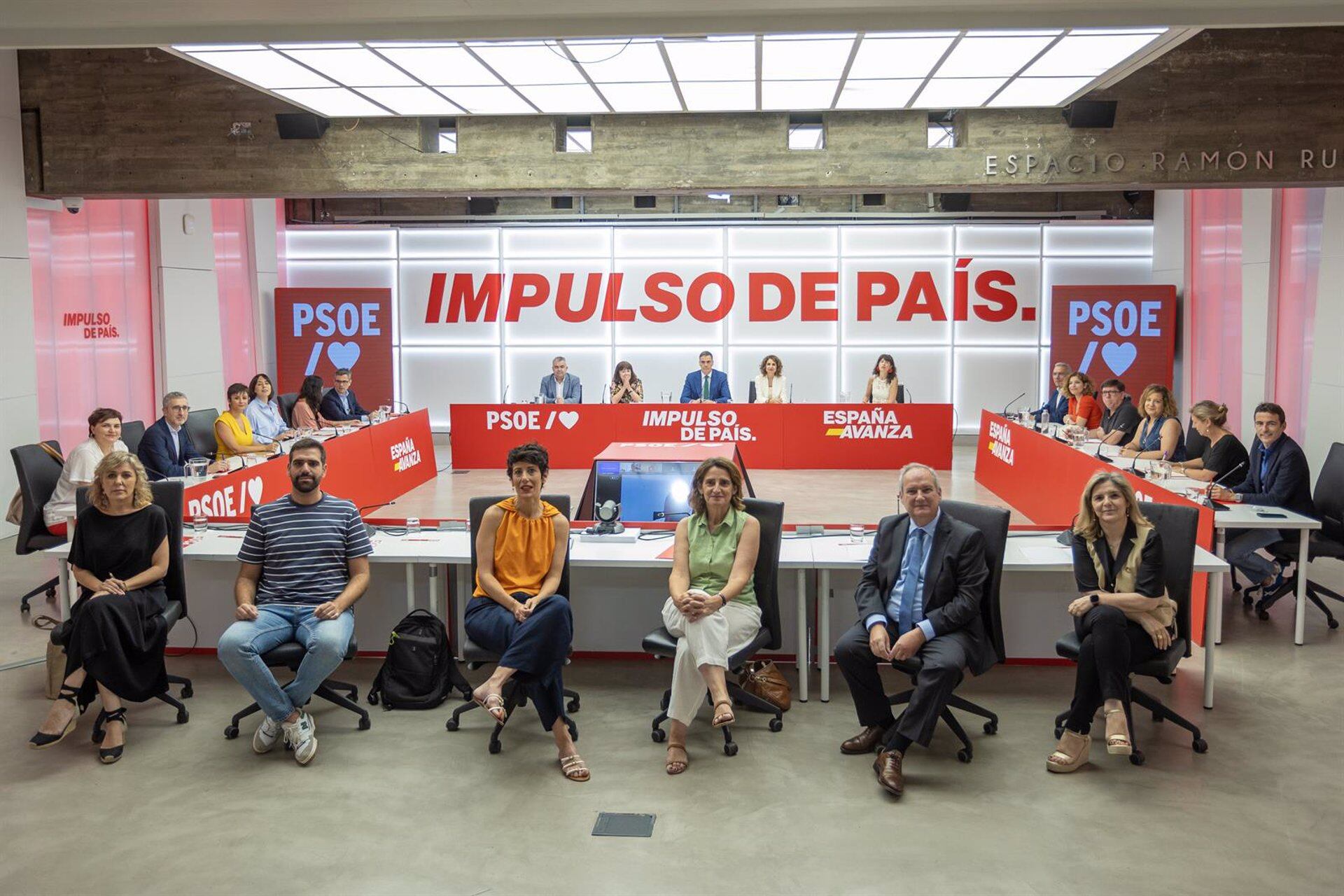 Reunión de la Comisión Ejecutiva Federal del PSOE para ratificar el acuerdo del PSC con ERC en Cataluña. (Eva Ercolanese/PSOE)
